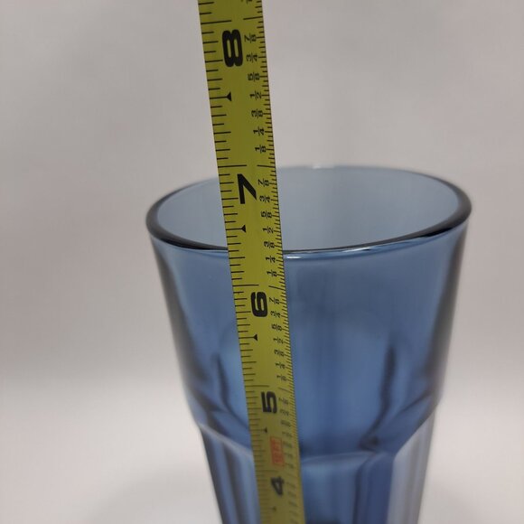 Libbey Duratuff Gibraltar Dusky Blue Cooler Glass 16oz Vintage - Picture 2 of 7